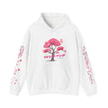 Cherry Blossom Tree Hoodie — "Bloom by His Holy Light" Christian Faith Pullover